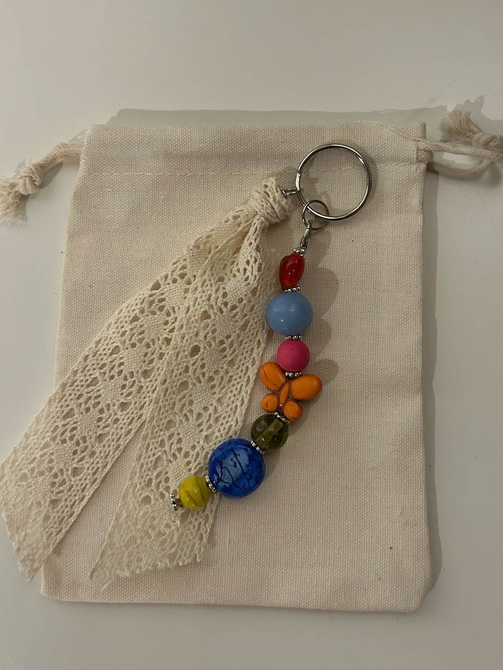 multicolour keychain/bag charm